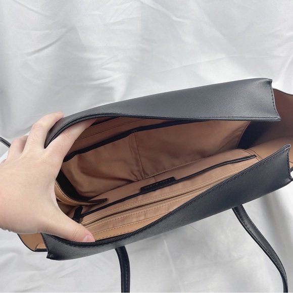 Tory Burch robinson tote large with zipper black - Picture 3 of 5